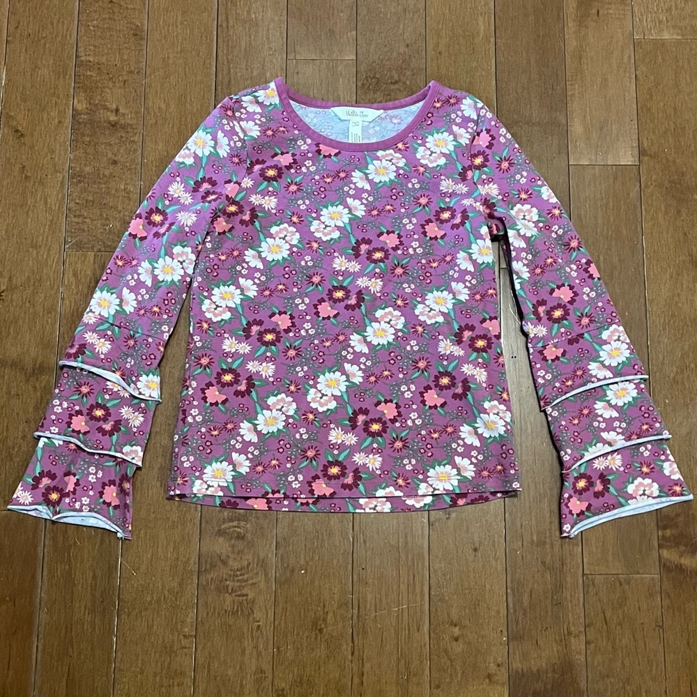 Matilda Jane Girls Size 8 Floral Apple Orchard Long Sleeve Top
